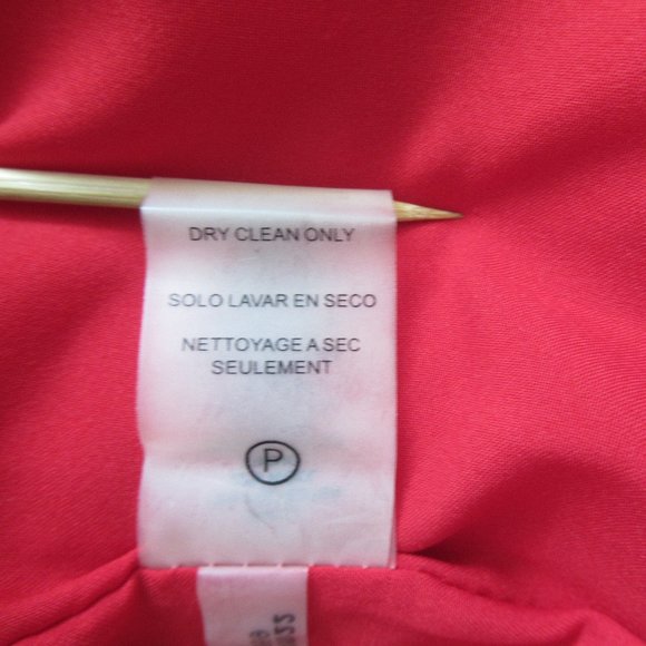 KARL LAGERFELD PARIS Women's Red Jumper Sleeveless Woold Blend Dress Sz 8 *Flaw - Picture 14 of 16